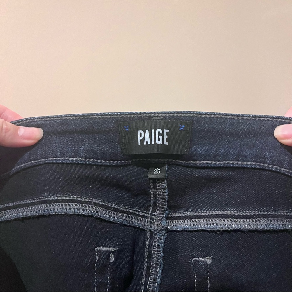PAIGE Skyline Skinny Navy Jeans Size 25 - Picture 7 of 8